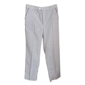 Christian Dior Monsieur Grey White Pinstripe Seersucker Pants Trousers Men 34x43
